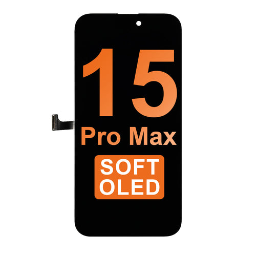 (AM Pro) Soft OLED Assembly for iPhone 15 Pro Max - Black