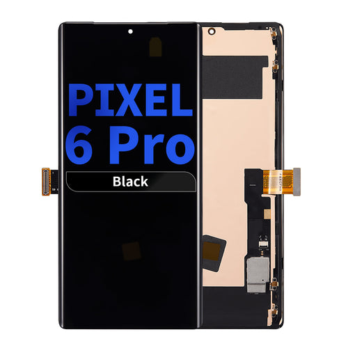 Aftermarket Pro OLED Assembly with Frame for Google Pixel 6 Pro (Without Finger Print Sensor) - Black