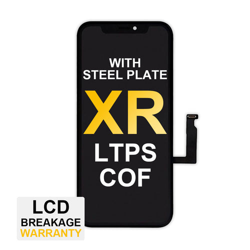 (MP+ COF) LTPS InCell LCD Assembly with COF Technology for iPhone XR - Black (Steel Plate Pre-installed)
