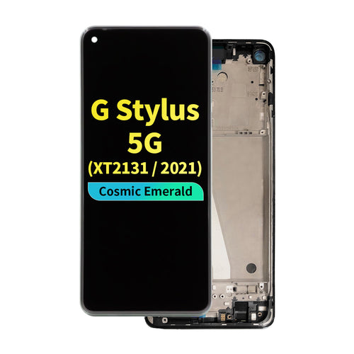 FOG LCD Assembly with Frame for Moto G Stylus 5G (XT2131 / 2021) - Cosmic Emerald