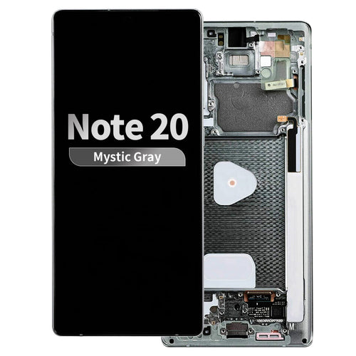 Refurbished OLED Assembly with Frame for Samsung Galaxy Note 20 - Mystic Gray