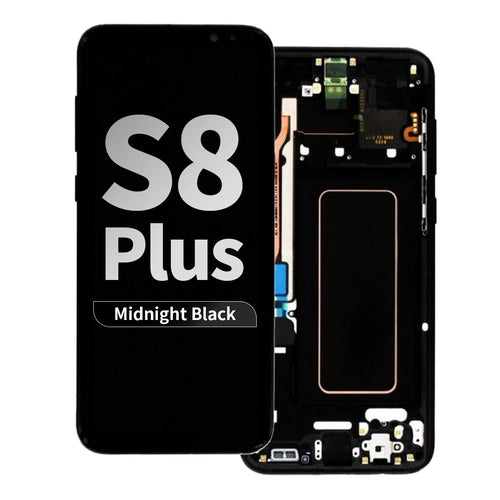 Refurbished OLED Assembly with Frame for Samsung Galaxy S8 Plus - Midnight Black